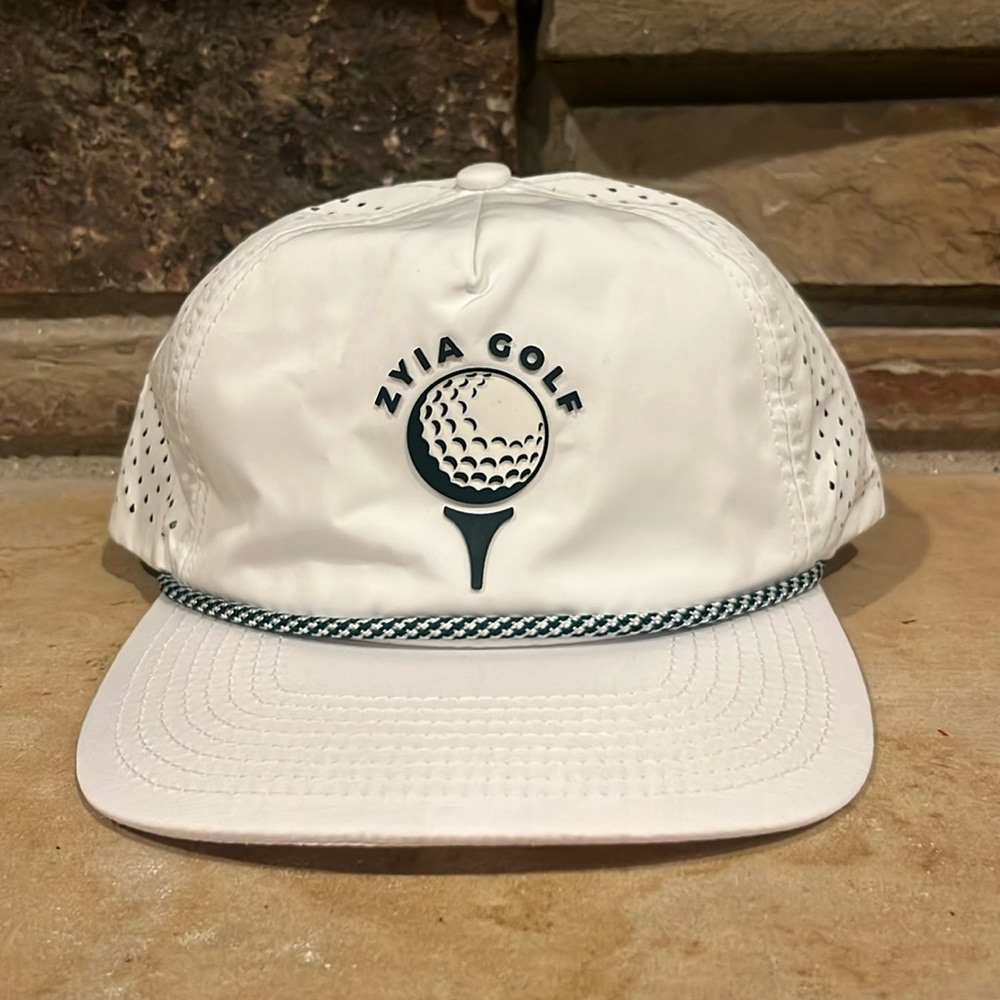 Zyia Golf White Mesh Snap Back Hat